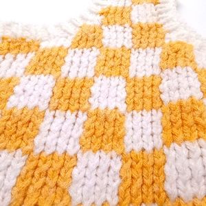 Handmade crop top checkered sweater